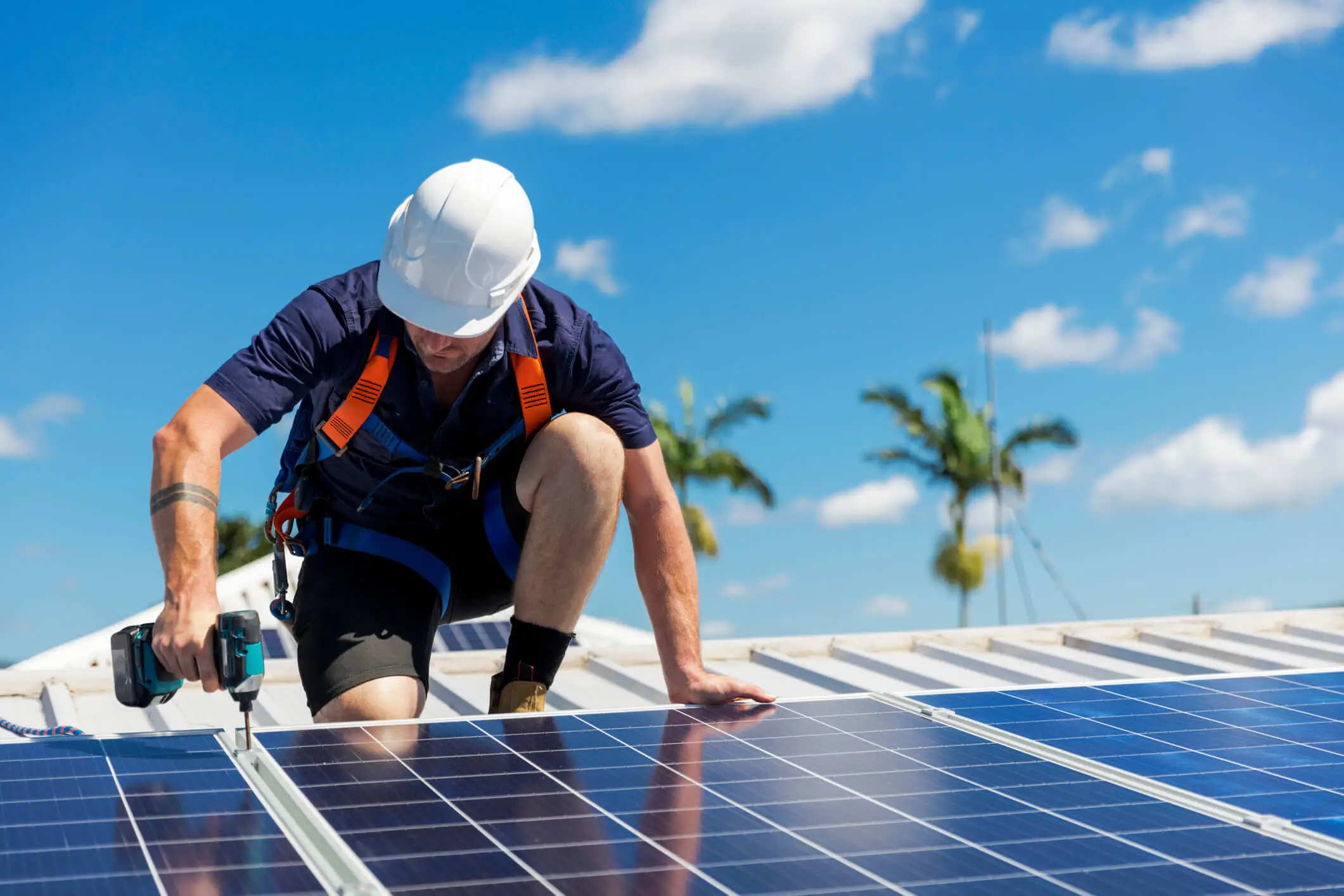 Professional solar panel installation